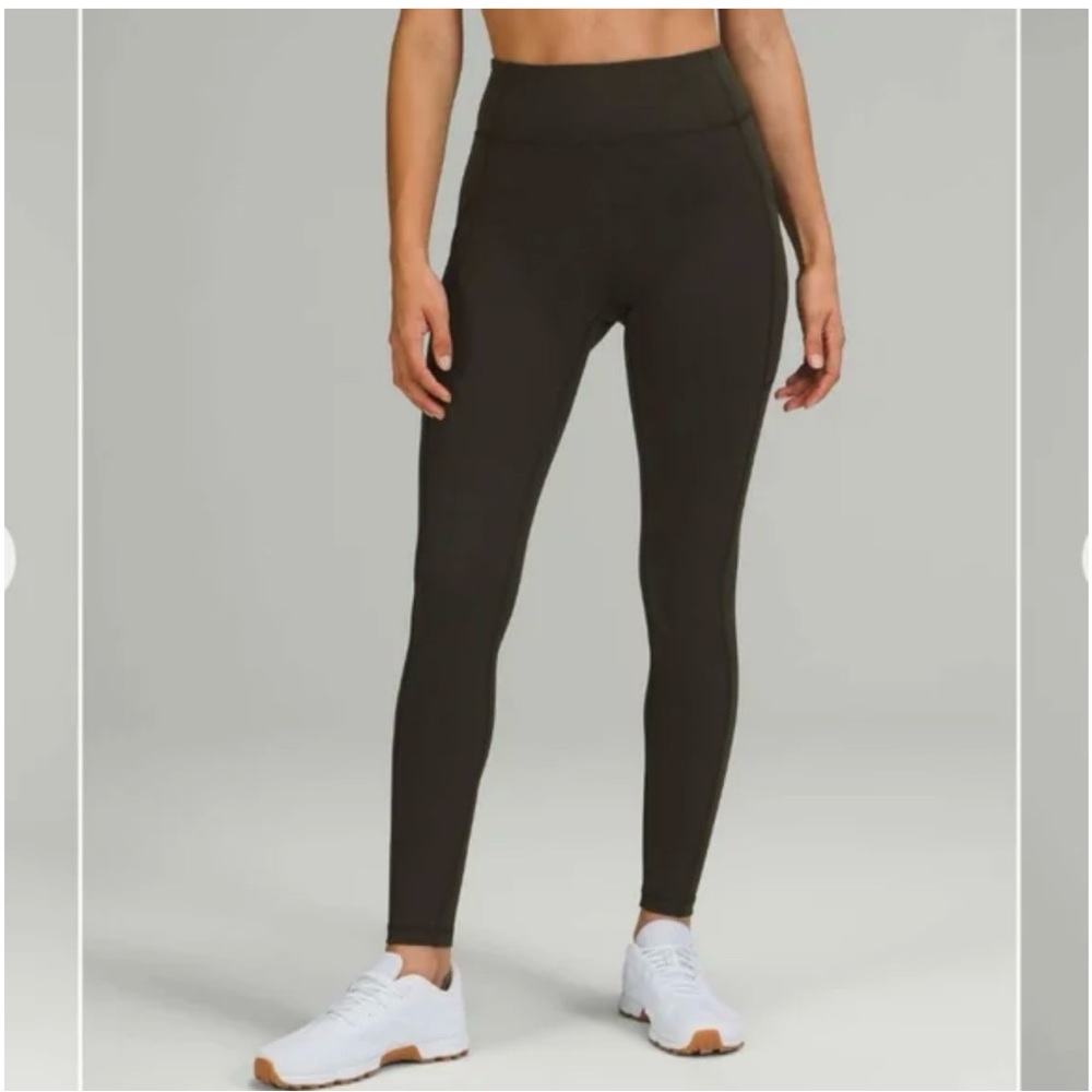 Lululemon Invigorate Dark Olive High Rise Leggings 4